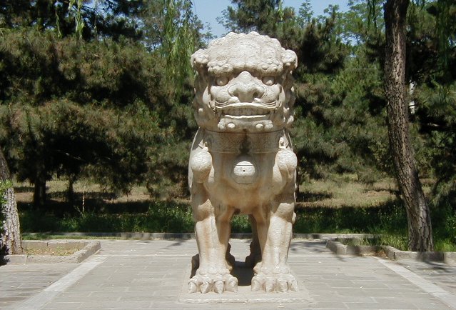 The lion guarding the sacred Road lead to the Ming's Tomb